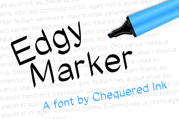 Edgy Marker: A Hand-Drawn Font That Brings Digital Layouts to Life