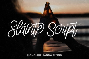 Sláinte Script: A Monoline Typeface for Editorial Design and Clean Layouts